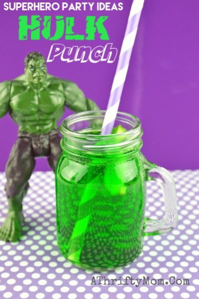 Hulk Punch, Superhero themed birthday party ideas, Easy dessert ideas for boys, avengers party ideas