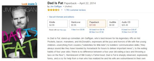 dad is fat, jim gaffigan, funny book, father's day gift, fathers day, gift idea, book, comedian