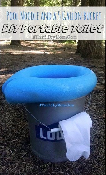 Camping Toilet, portable and low cost all you need is a 5 gallon bucket and a pool noodle, camping ideas, Outdoor living, Popular camping ideas