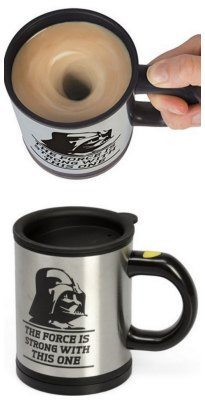 star wars self stirring mug hot chocolate coffee