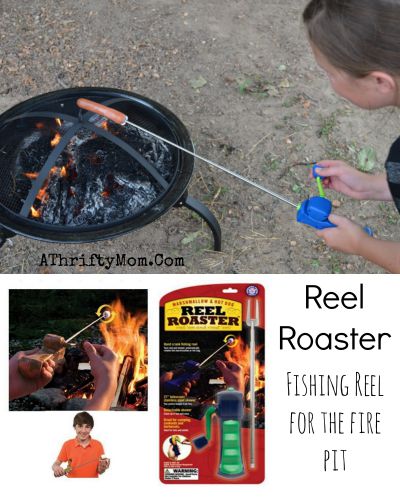 reel roasting stick, hot dog roasting stick that reels like a fishing pole, online amazon deals, outdoor cooking hacks, fun for kids