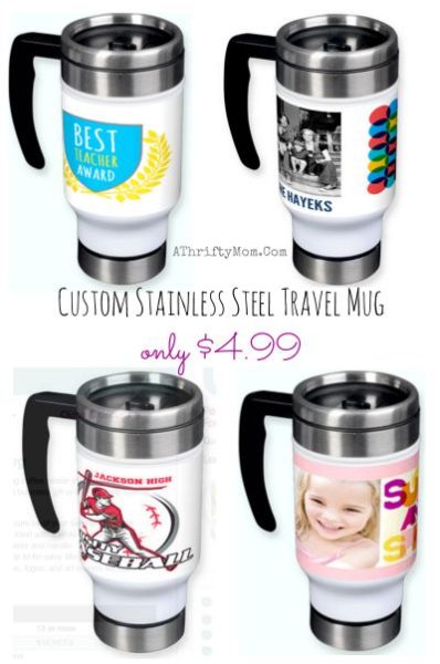 Custom Stainless Steel Travel Mug Just 4.99 that is 13 off the normal price. Awesome GIFT IDEA, hurry limited time only