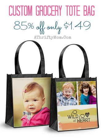 grocery tote bag SALE, makes a great grandparent gift or even custom trick or treat bag