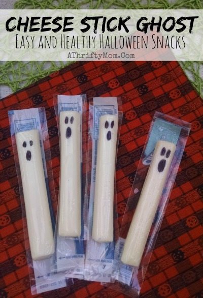 Easy Halloween treats for kids, Cheese Stick Ghost, Halloween party food and easy recipes,