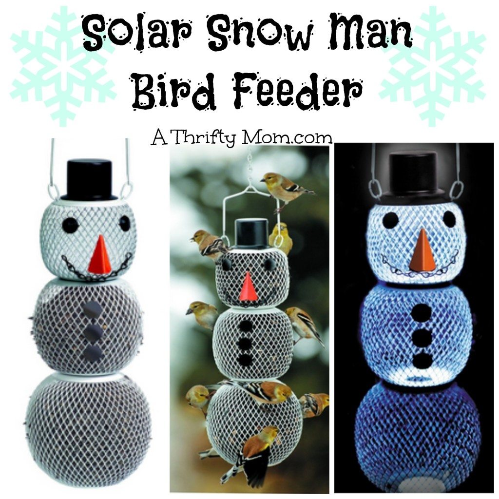 Solar Snow Man Bird Feeder
