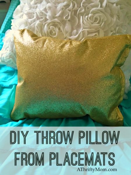 diy throw pillow from placemats