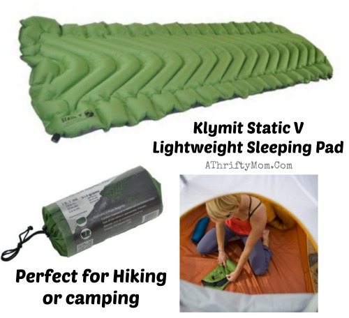 Camping hacks and gear, static v lightweight sleeping pad for camping and hiking