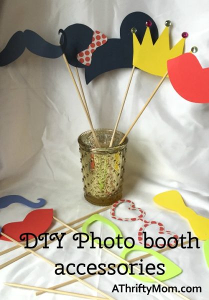 diy photo booth accessories, easy party ideas, thrifty party ideas, diy