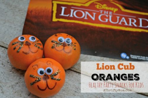 Lion Snacks for kids birthday partry, fun healthy treats for kids preschool age and up, Lion Guard themed party ideas, Disneykids