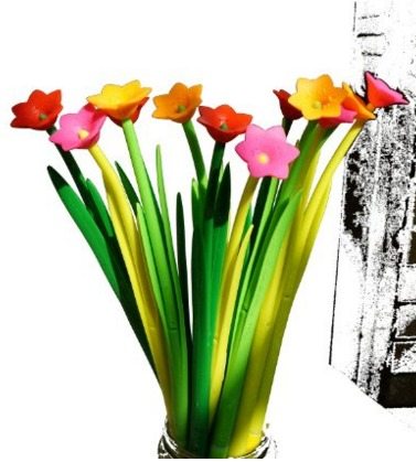Flower pens, bring spring to your desk
