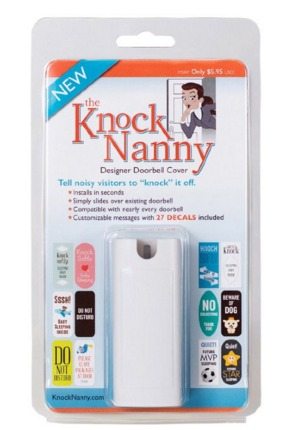 knock nanny, doorbell cover, baby, nursery, keep baby sleeping, life hacks