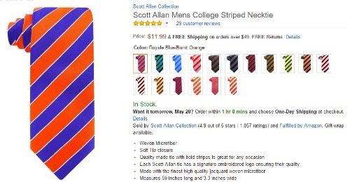 tie, father's day, gifts for dad, college tie, football fan gift, sports fan gift, gifts for men