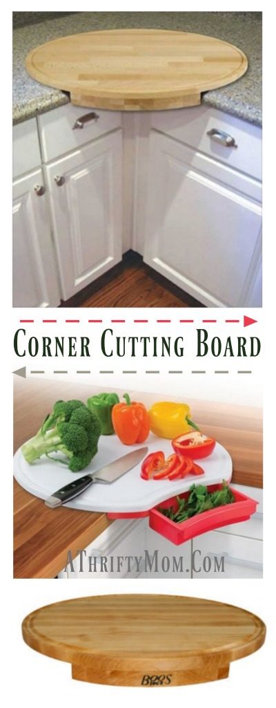 kitchen hacks, dream kitchen ideas, corner cutting board, white kitchen design