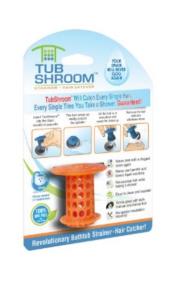 tub shroom, keep hair out of drains, stop clogs, bath tub hair catcher, shower