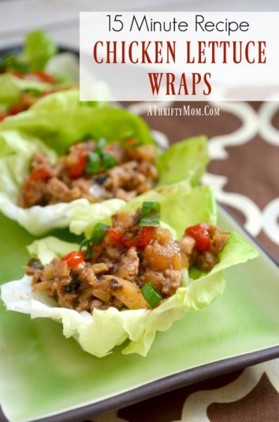 CHICKEN LETTUCE WRAPS 15 minutes recipe, easy dinner ideas that are fast and easy to make, Ground chicken recipes