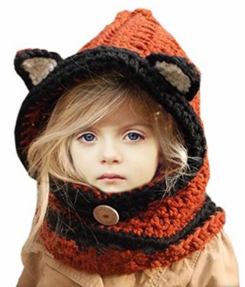 Children's animal warm hood