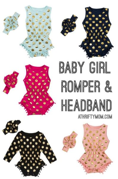 Baby girl romper and headband