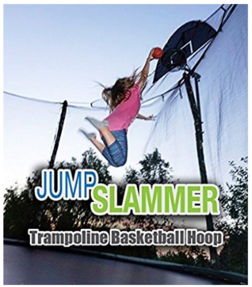 Trampoline basketball hoop