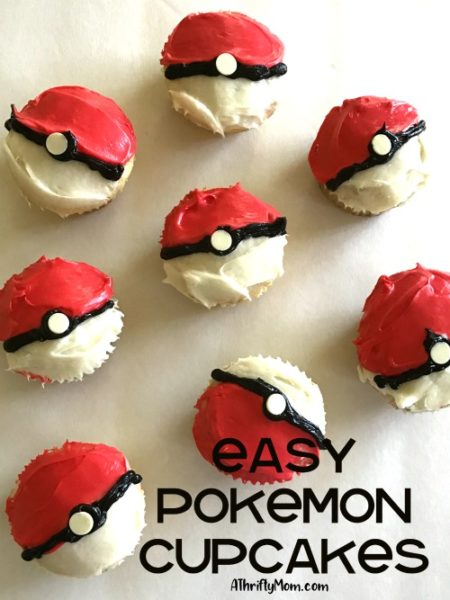 Easy Pokemon cupcakes