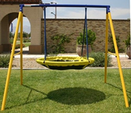 Flying saucer swing set
