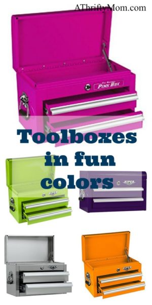 Bright color toolboxes