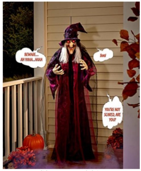 Life size talking witch 