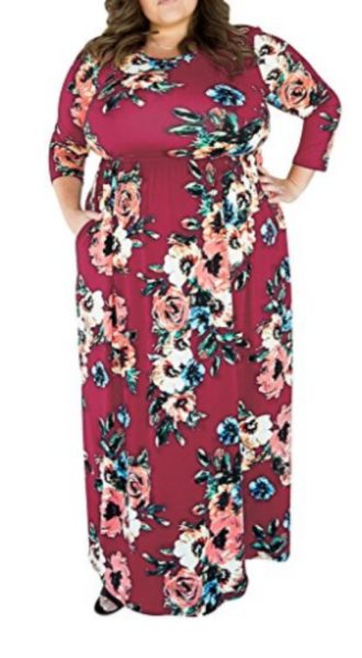 Plus size floral maxi dress