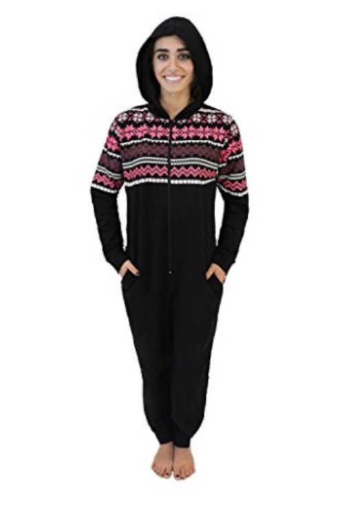 Womens knitted one piece pajamas