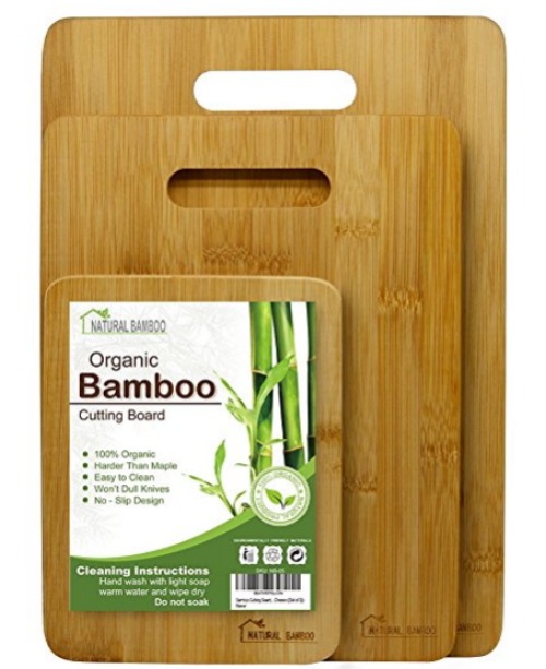 Organic bamboo cutting boards