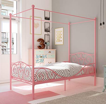 Canopy Bed with Sturdy Bed Frame