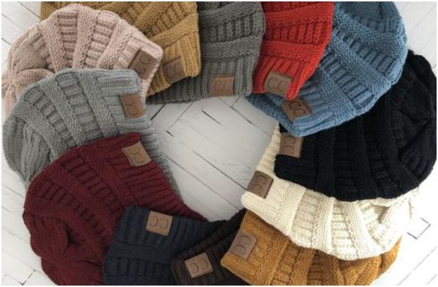 CC beanies in fall colors 