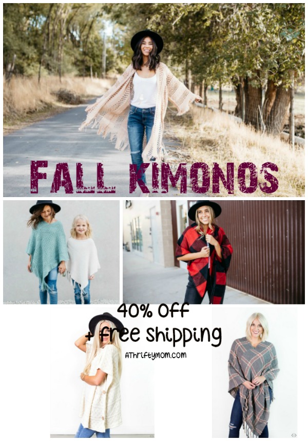 Fall kimonos 40% off +free shipping