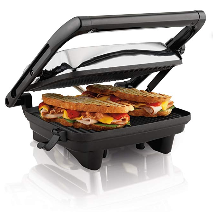 Hamilton Beach 3-in-1 Indoor Grill and Electric Griddle, Grill and Bacon  Cooker Combo, Opens 180 Degrees to Double Cooking Space, Removable Nonstick  Grids, 25600 
