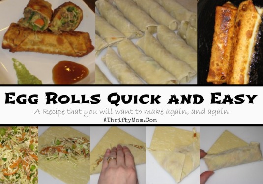 Egg Roll recipe, quick and easy ~ How to make Egg Rolls at home - A
