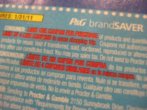 One coupon per purchase meaning