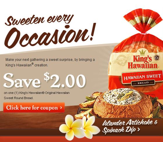 King's hawaiian bread coupon 2018