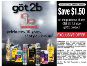 Got2b hair products coupons