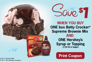 Betty Crocker brownie &amp; Hershey's syrup printable coupon - A Thrifty ...