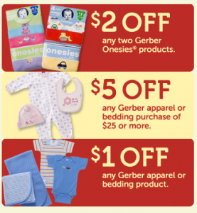 Bunch of Baby..... coupons that is, gerber apparel, bedding, graduates ...