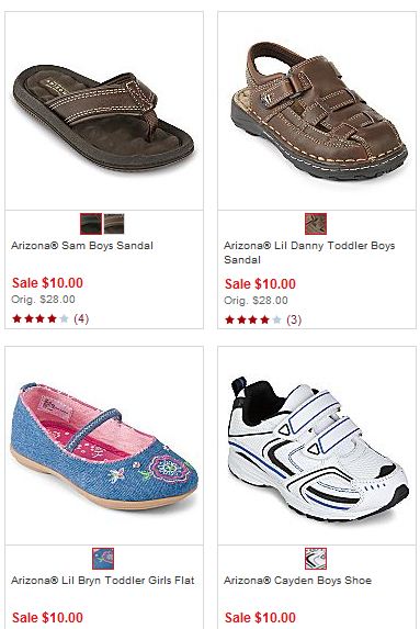 Kids Shoes and Sandals 10 (was 28) at JCPenny plus 8% cash back