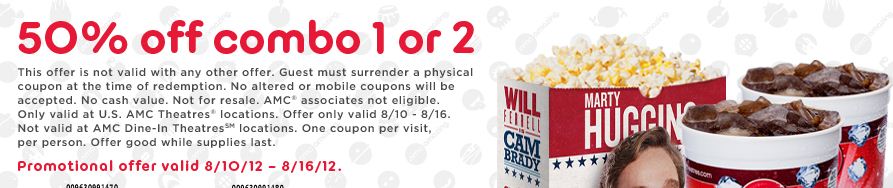 Amc coupons discounts
