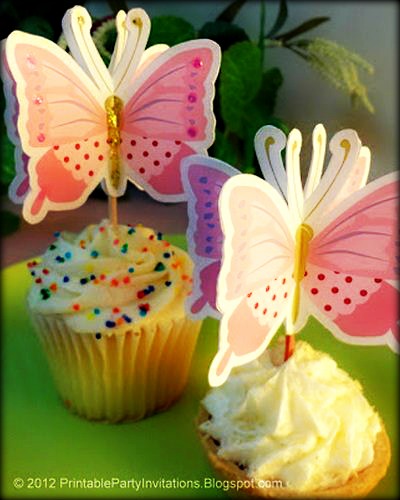 Butterfly Cupcake Toppers Free Printable - A Thrifty Mom - Recipes ...