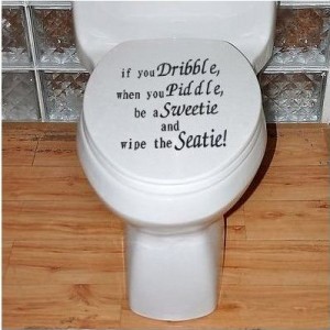 Gag Gifts ~ Funny Vinyl Stickers for the Toilet low as $1.06 shipped ...
