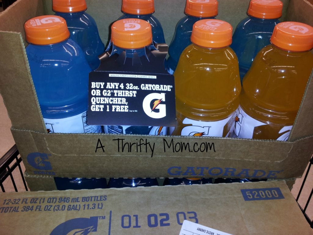 Gatorade 32 oz bottles .48 each at Albertsons A Thrifty Mom