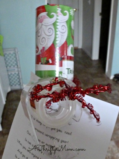 Neighbor Gift~ Quick and Thrifty Gift Idea (wrapping paper with poem ...