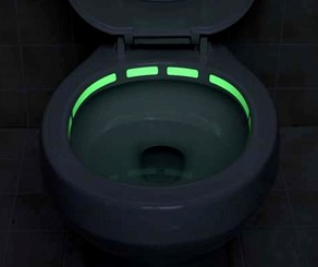 Bowl glow toilet bowl