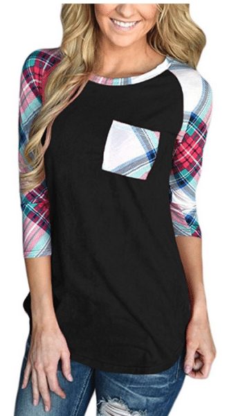 womens color block shirts