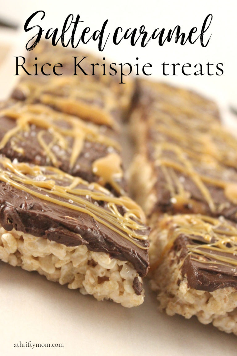 Salted Caramel Rice Krispie Treats A Thrifty Mom