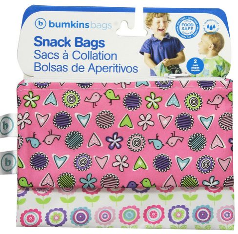 Bumkins Reusable Snack Bags Love Birds & Bloom - AThriftyMom