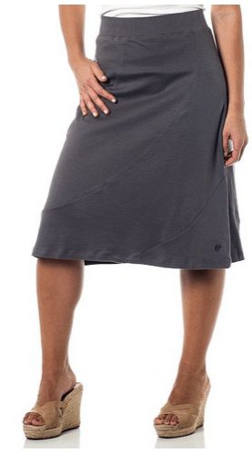 A-Lined Mid Length Skirt with Elastic Waistband - A Thrifty Mom